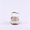 Repo Buckle Detail Wedge Sandal - White Gold